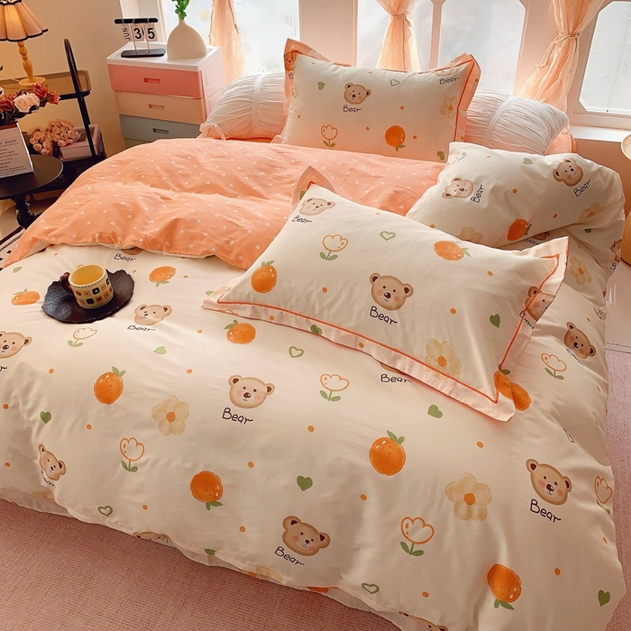 91家纺网 家纺一手货源 找家纺 奈萝家纺2025新款全棉 小号三件套 标准四件套 熊宝乐园