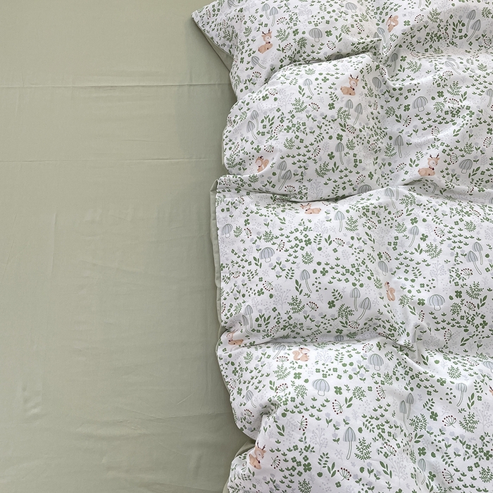 91家纺网 家纺一手货源 找家纺 丫丫家纺 2025全棉13070单床单床笠纯棉单品枕套床笠床单（有预缩尺寸 售后无忧 免费提供买家秀） 松鼠小鹿