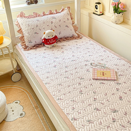 纽缦家纺 2025新款云感提花双层纱学生床垫 葡萄七分甜