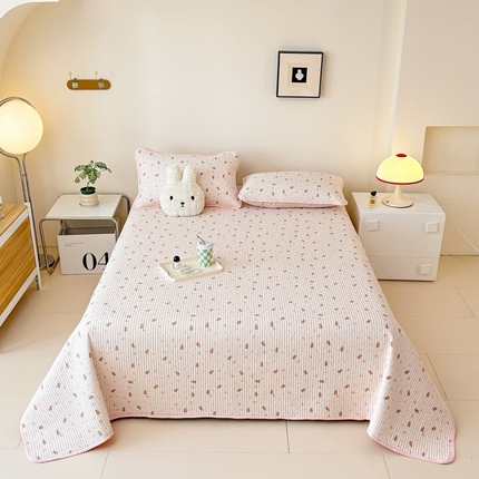91家纺网 家纺一手货源 找家纺 恒尚居 2025新款全棉床盖床单小清新床垫床褥垫-跑量（四季款） 花小兔