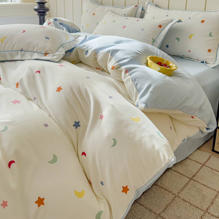 91家纺网 家纺一手货源 找家纺 可思家纺2025新款可思-简单款双层纱套件 幸运星