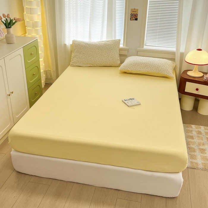 91家纺网 家纺一手货源 找家纺 新印象 2025新款有氧针织棉双层纱四件套幻绮