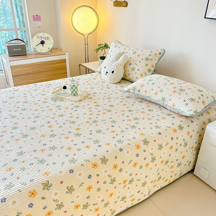 91家纺网 家纺一手货源 找家纺 恒尚居 2025新款全棉床盖床单小清新床垫床褥垫-跑量（四季款） 一路繁花