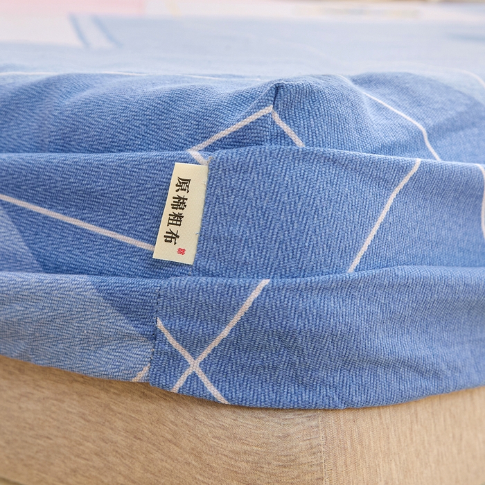 91家纺网 家纺一手货源 找家纺 棉乐町家居  2025新款原棉粗布床笠 思绪