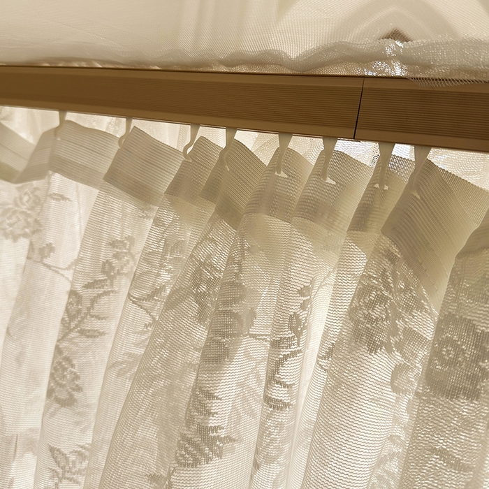 91家纺网 家纺一手货源 找家纺 都市缘蚊帐  2025新款303法式提花蕾丝蚊帐 303可可庄园-奶油白