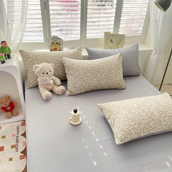 91家纺网 家纺一手货源 找家纺 丫丫家纺 2025全棉13070单床单床笠纯棉单品枕套床笠床单（有预缩尺寸 售后无忧 免费提供买家秀） 柳兰霞草