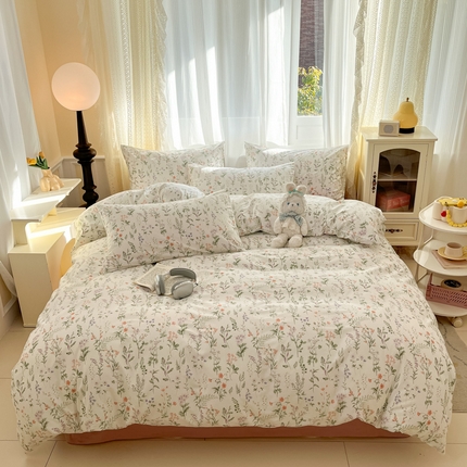 柠馨 2025新款13372全棉纯棉印花四件套-阿丽拉系列 风吟