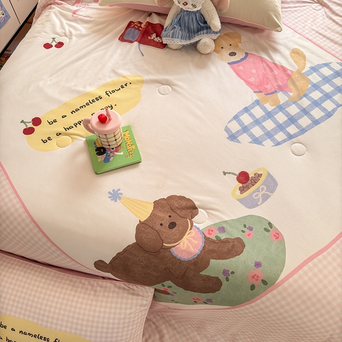 91家纺网 家纺一手货源 找家纺 （总）星期八 2025新款针织棉夏被四件套