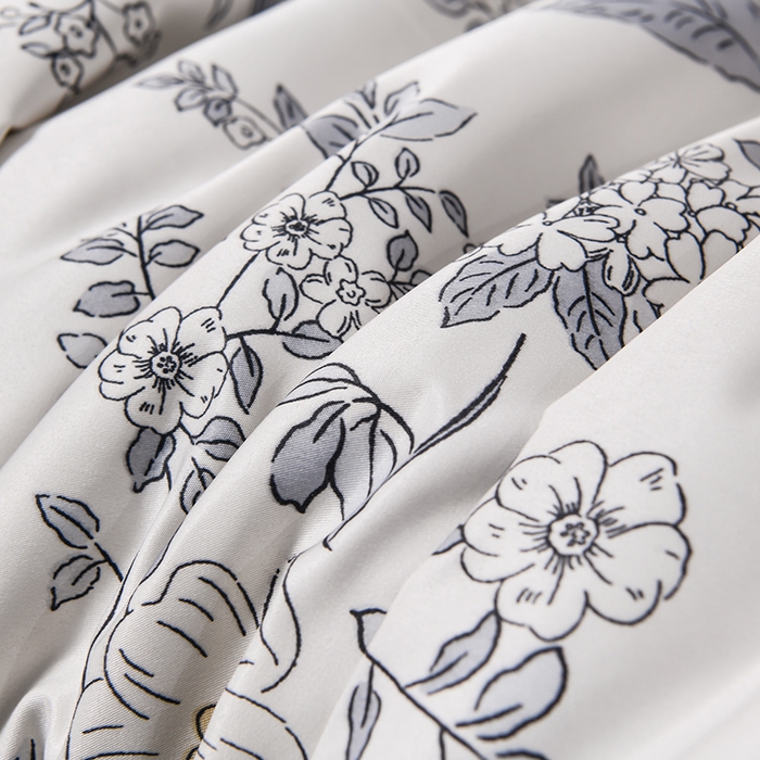 91家纺网 家纺一手货源 找家纺 千嘻汇2025新款水洗天丝真丝夏被四件套夏凉被空调被 枝蔓