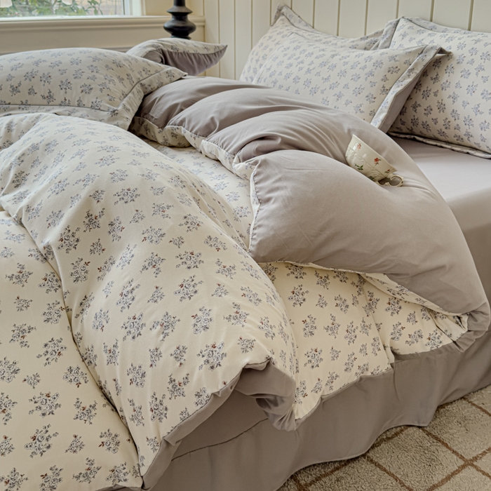 91家纺网 家纺一手货源 找家纺 可思家纺2025新款可思-简单款双层纱套件 萱花