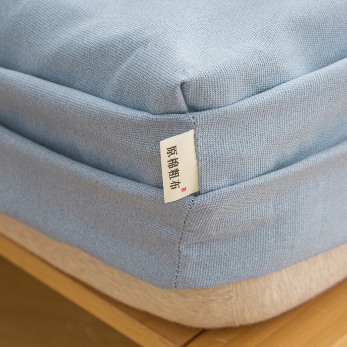 91家纺网 家纺一手货源 找家纺 棉乐町家居  2025新款原棉粗布床笠 偶遇