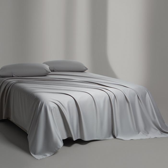 91家纺网 家纺一手货源 找家纺 蓝邻家纺 2025年新款全棉新疆长绒棉单品系列--床单 浅灰