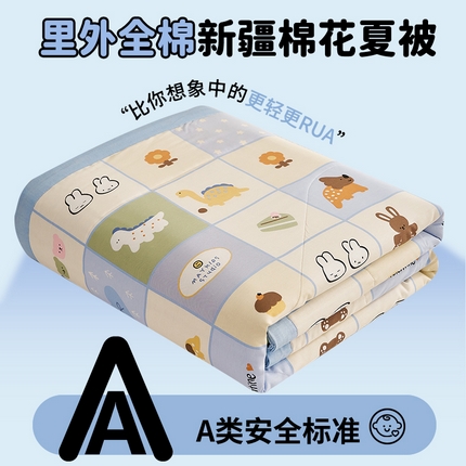 91家纺网 家纺一手货源 找家纺 （总）暖阳【同款地板价】【A类送质检】2025新款印花全棉棉花夏被纯棉空调被