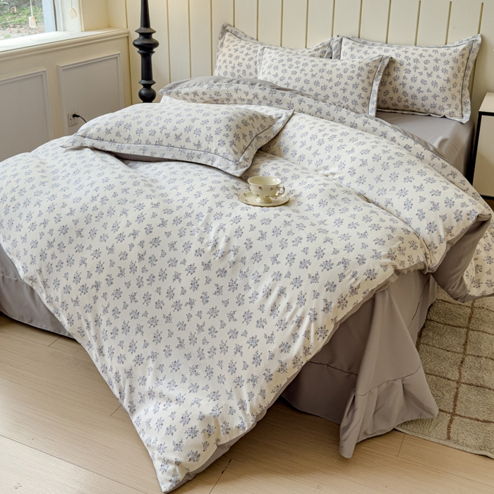 91家纺网 家纺一手货源 找家纺 可思家纺2025新款可思-简单款双层纱套件 萱花