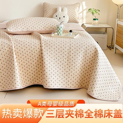 恒尚居 2025新款全棉床盖床单小清新床垫床褥垫-跑量（四季款） 纽约时尚