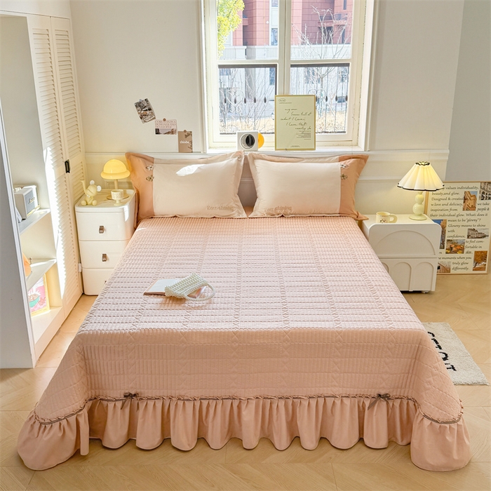 91家纺网 家纺一手货源 找家纺 恒爱家纺 糯糯棉闪耀单床盖 闪耀-米棕