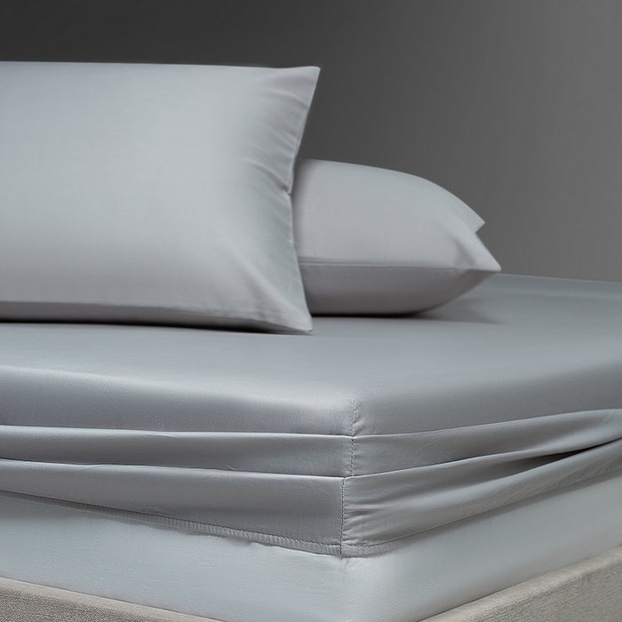 91家纺网 家纺一手货源 找家纺 蓝邻家纺 2025年新款全棉新疆长绒棉单品系列--床笠 浅灰