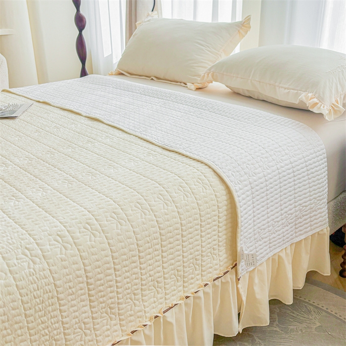 91家纺网 家纺一手货源 找家纺 恒爱家纺 2025糯糯棉庄生梦蝶单床盖 庄生梦蝶-米黄