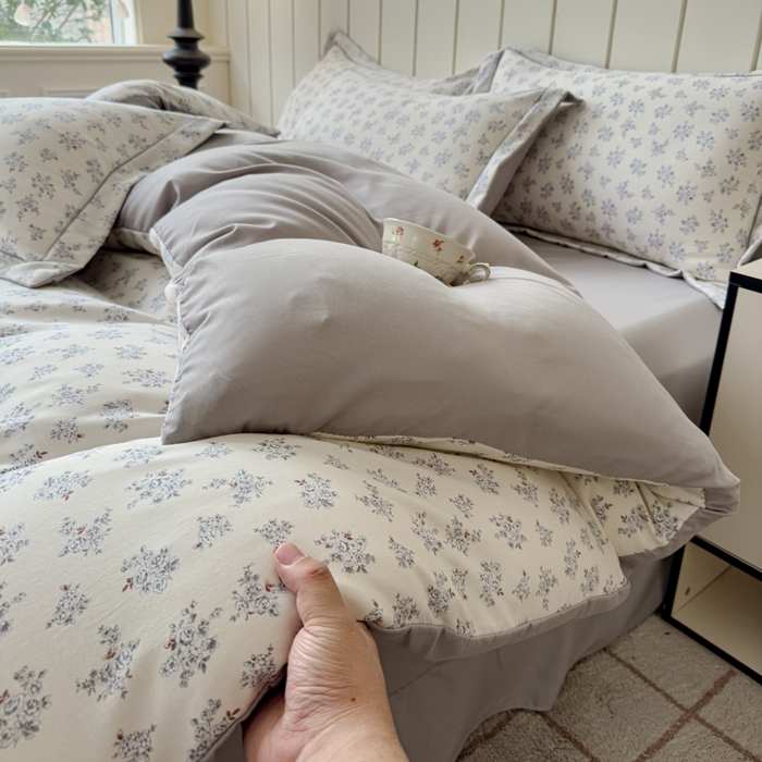 91家纺网 家纺一手货源 找家纺 可思家纺2025新款可思-简单款双层纱套件 萱花