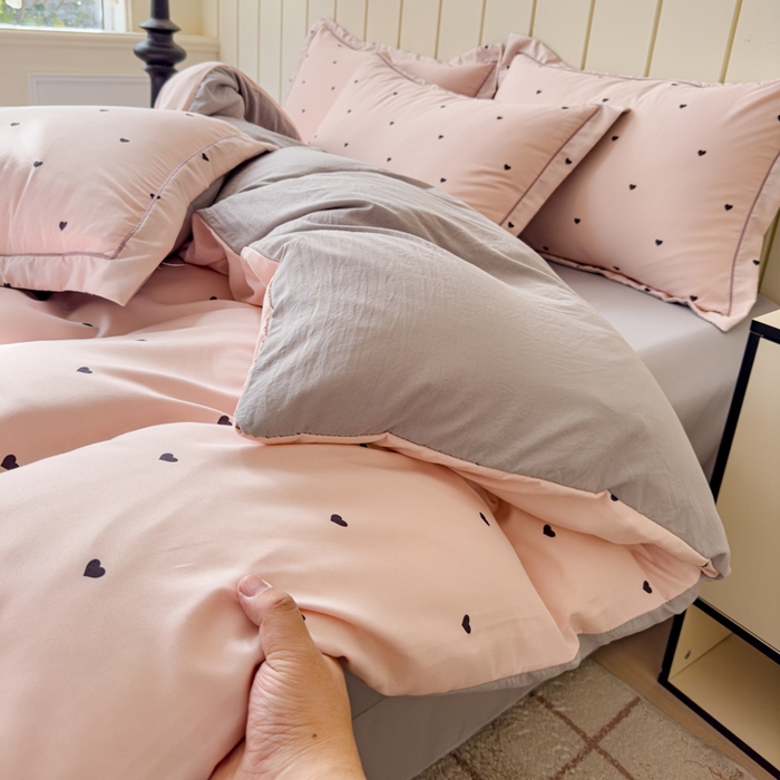 91家纺网 家纺一手货源 找家纺 可思家纺2025新款可思-简单款双层纱套件 心晴