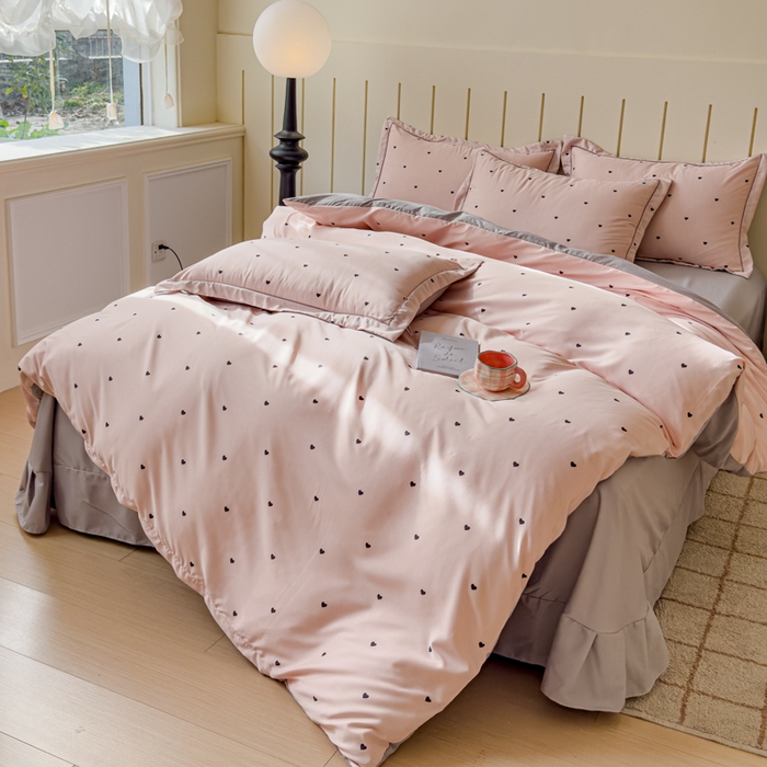 91家纺网 家纺一手货源 找家纺 可思家纺2025新款可思-简单款双层纱套件 心晴