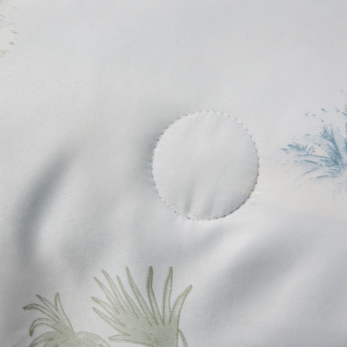 91家纺网 家纺一手货源 找家纺 千嘻汇2025新款水洗天丝真丝夏被四件套夏凉被空调被 发财树兰