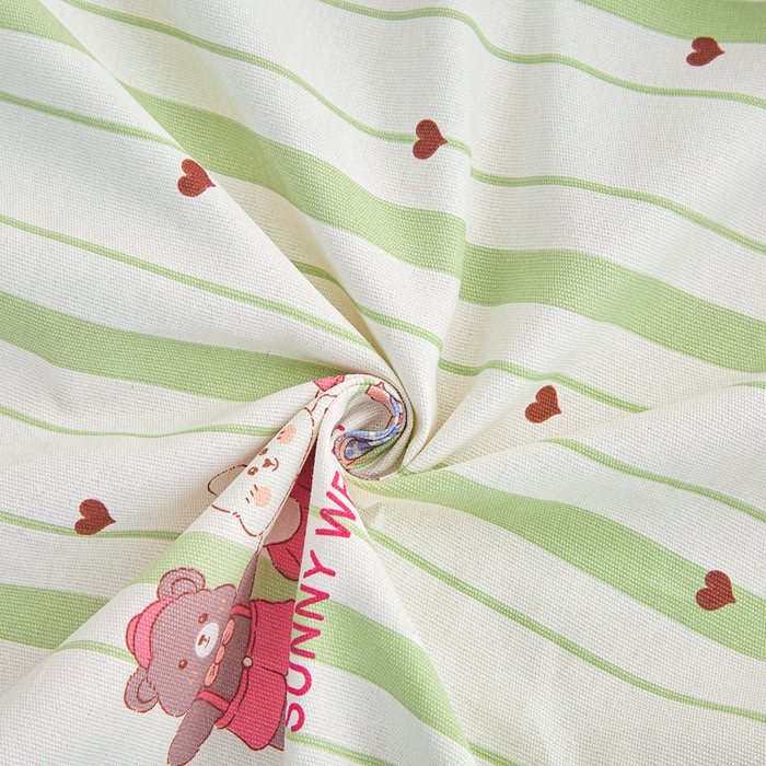 91家纺网 家纺一手货源 找家纺 棉乐町家居  2025新款原棉粗布床笠 甜酷法则