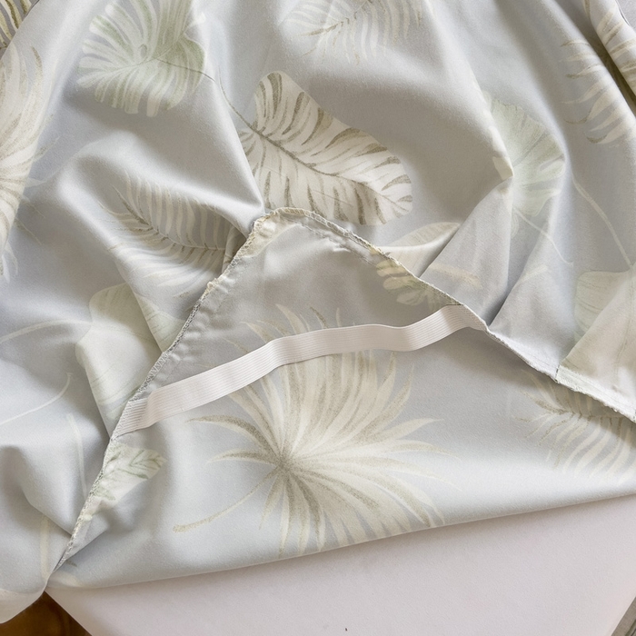 91家纺网 家纺一手货源 找家纺 极梦家纺（支持定制）  2025新款春秋130克加厚植物羊绒磨毛印花单床裙三件套 清浅如叶