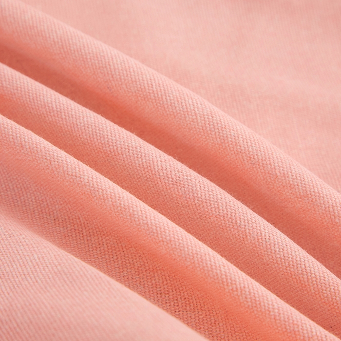 91家纺网 家纺一手货源 找家纺 棉乐町家居  2025新款原棉粗布床笠 樱花粉