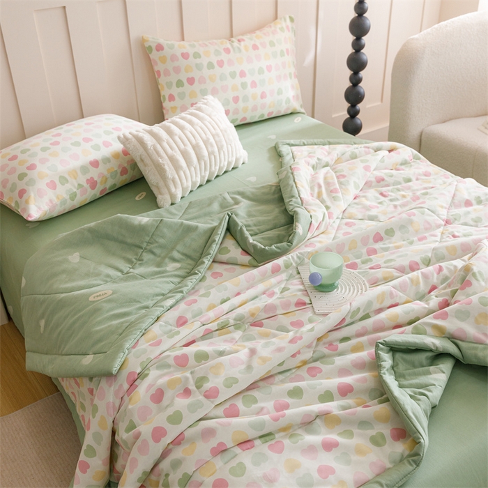 91家纺网 家纺一手货源 找家纺 恬思语家纺 2025新款全棉印花棉花夏被满天星