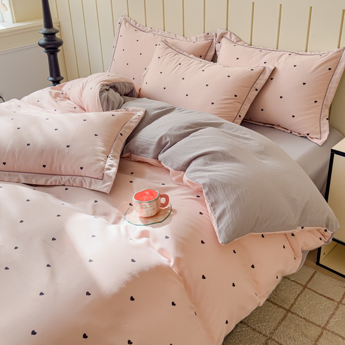 91家纺网 家纺一手货源 找家纺 可思家纺2025新款可思-简单款双层纱套件 心晴