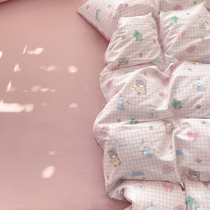 91家纺网 家纺一手货源 找家纺 丫丫家纺 2025全棉13070单床单床笠纯棉单品枕套床笠床单（有预缩尺寸 售后无忧 免费提供买家秀） 小不点们