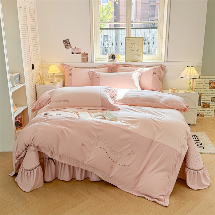 91家纺网 家纺一手货源 找家纺 恒爱家纺 糯糯棉闪耀单床盖 闪耀-豆粉