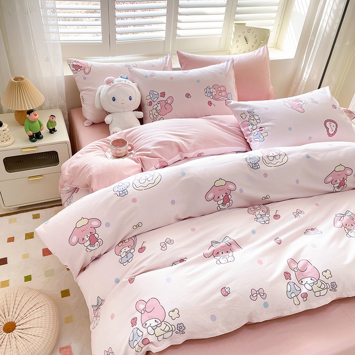 91家纺网 家纺一手货源 找家纺 丫丫家纺   2025全棉13070单被套印花小清新卡通碎花纯棉单品被套枕套（有预缩售后无忧 免费提供买家秀） 美乐乐蒂