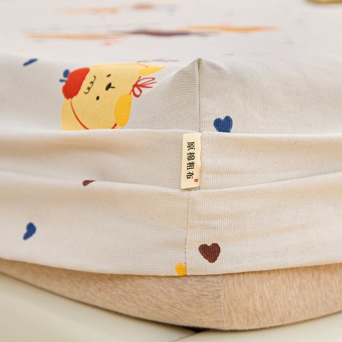 91家纺网 家纺一手货源 找家纺 棉乐町家居  2025新款原棉粗布床笠 bear熊