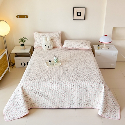 91家纺网 家纺一手货源 找家纺 恒尚居 2025新款全棉床盖床单小清新床垫床褥垫-跑量（四季款） 樱花晓