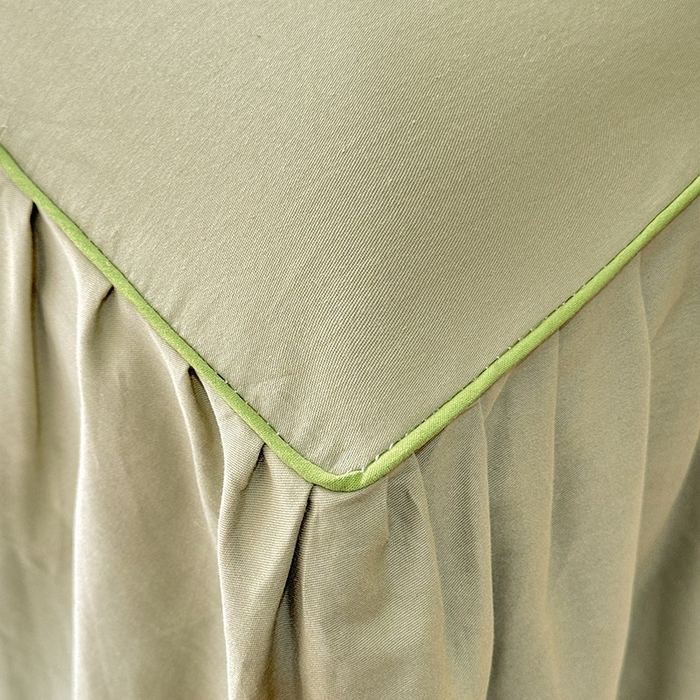 91家纺网 家纺一手货源 找家纺 （总）美达家纺 2025新款全棉纯色拼印花床裙四件套