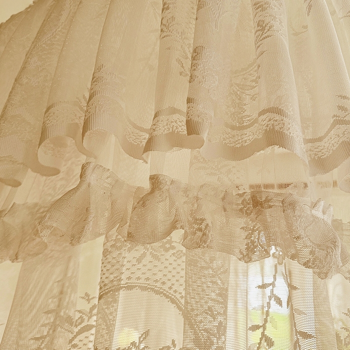 91家纺网 家纺一手货源 找家纺 都市缘蚊帐  2025新款303法式提花蕾丝蚊帐 303薇尔庄园-奶油玉