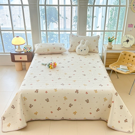 恒尚居 2025新款全棉床盖床单小清新床垫床褥垫-跑量（四季款） 芭比熊