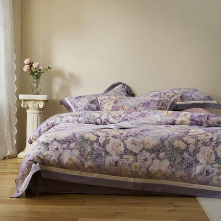 91家纺网 家纺一手货源 找家纺 （总）阿那亚 2025新款雅缎数码印花四件套