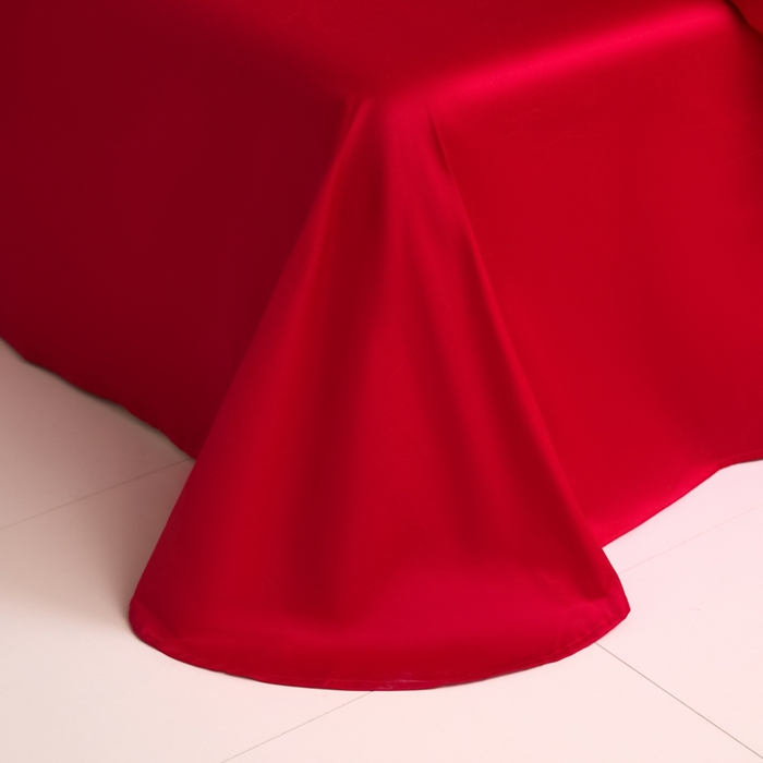 91家纺网 家纺一手货源 找家纺 （总）秀色家纺 2025新款高档100支新疆长绒棉婚庆四件套纯棉喜被全棉大红色结婚床单被套-龙凤呈祥