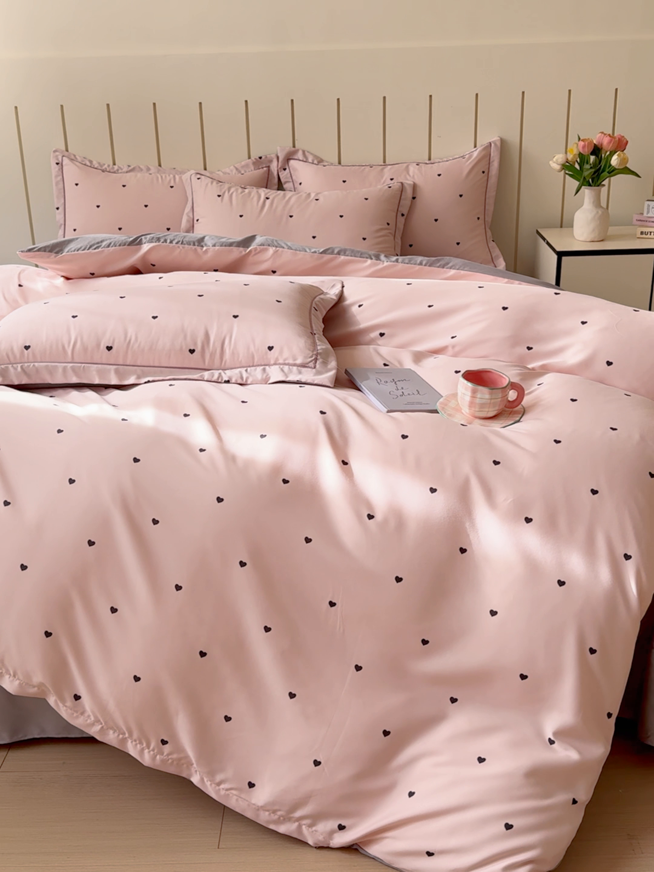 91家纺网 家纺一手货源 找家纺 可思家纺2025新款可思-简单款双层纱套件 心晴