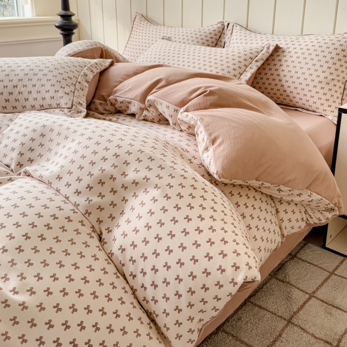 91家纺网 家纺一手货源 找家纺 可思家纺2025新款可思-简单款双层纱套件 小美好