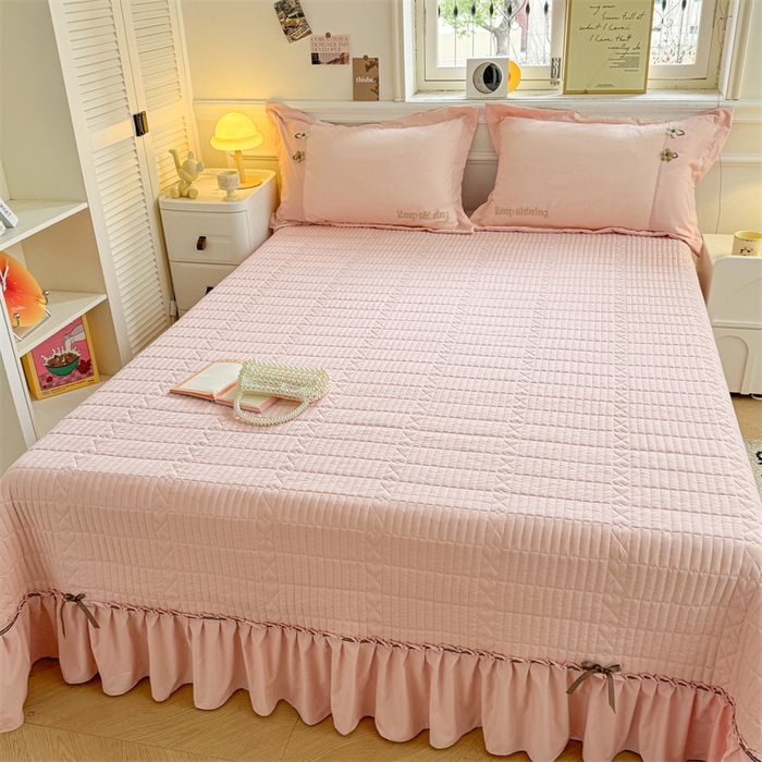 91家纺网 家纺一手货源 找家纺 恒爱家纺 糯糯棉闪耀单床盖 闪耀-豆粉