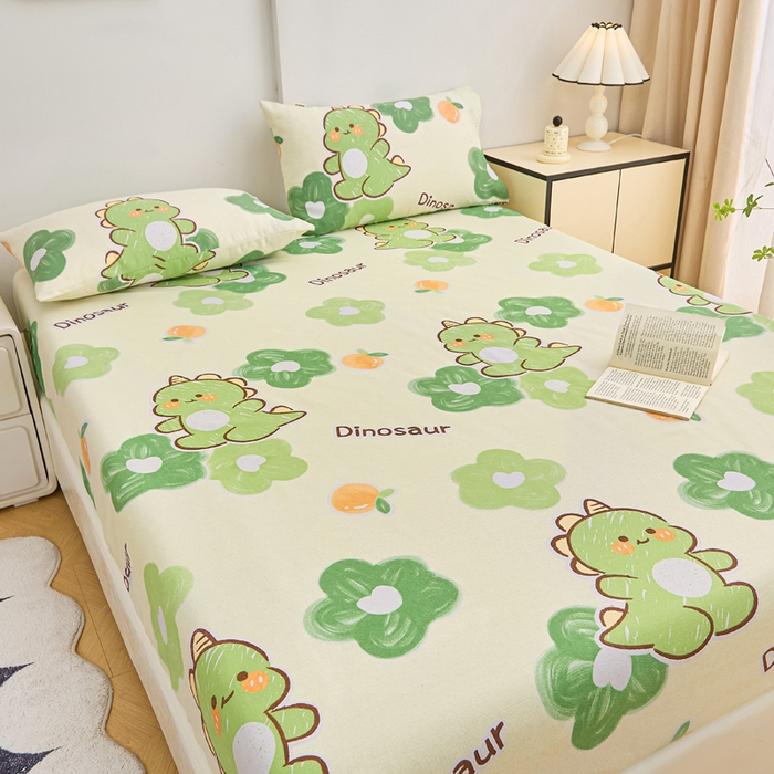 91家纺网 家纺一手货源 找家纺 棉乐町家居  2025新款原棉粗布床笠 兮心