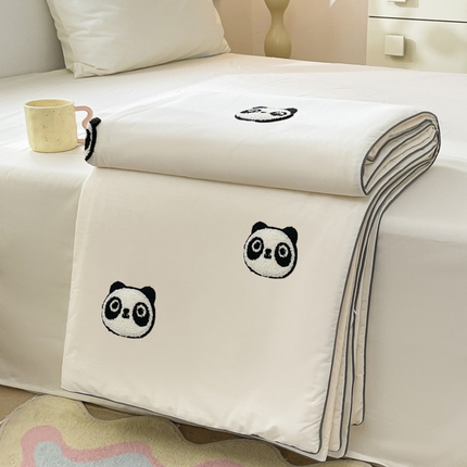 91家纺网 家纺一手货源 找家纺 （总）莱登卡奴 2025新款全棉水洗棉毛巾绣大豆夏被子被芯