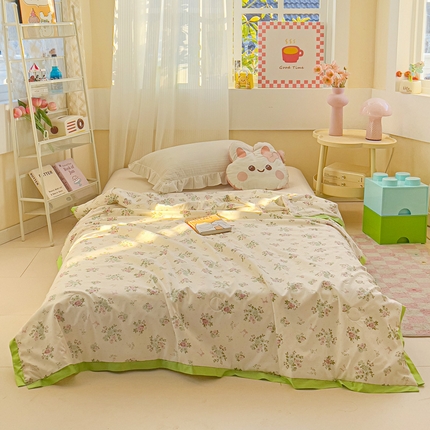 91家纺网 家纺一手货源 找家纺 （总）十九色 2025新款液态硅胶飞边凉感奶嘴同源硅胶微重力贴身凉爽儿童夏被