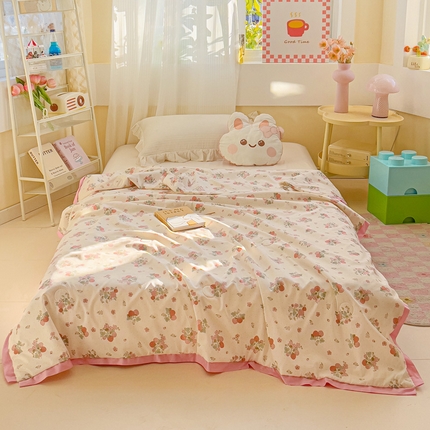 91家纺网 家纺一手货源 找家纺 （总）十九色 2025新款液态硅胶飞边凉感奶嘴同源硅胶微重力贴身凉爽儿童夏被