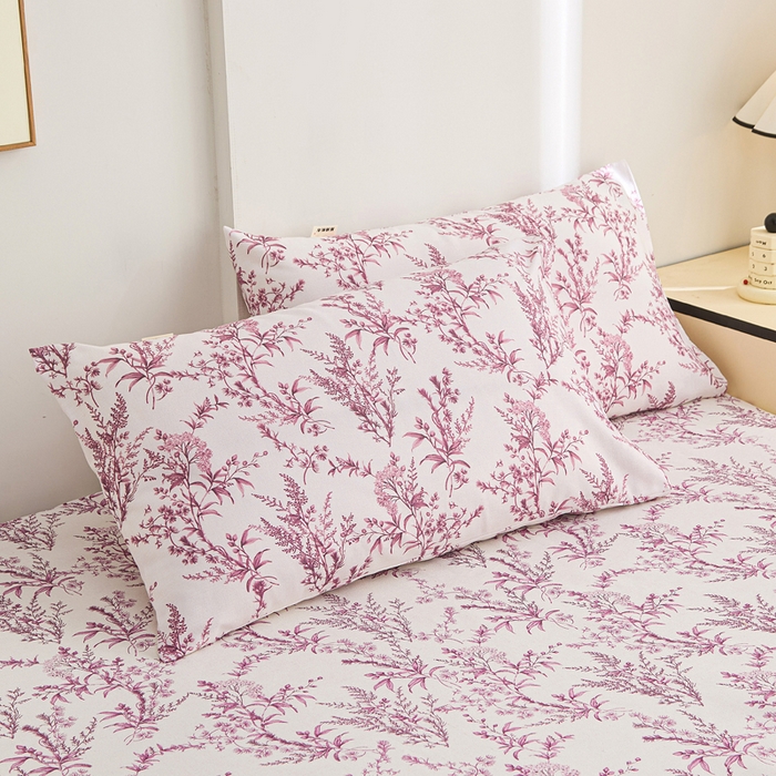 91家纺网 家纺一手货源 找家纺 棉乐町家居  2025新款原棉粗布床笠 瑞莎