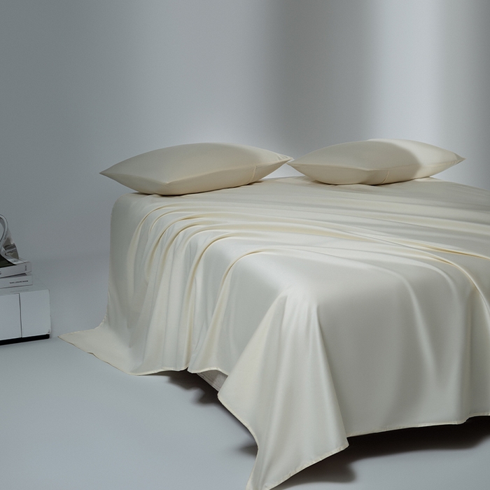 91家纺网 家纺一手货源 找家纺 蓝邻家纺 2025年新款全棉新疆长绒棉单品系列--床单 奶芋色